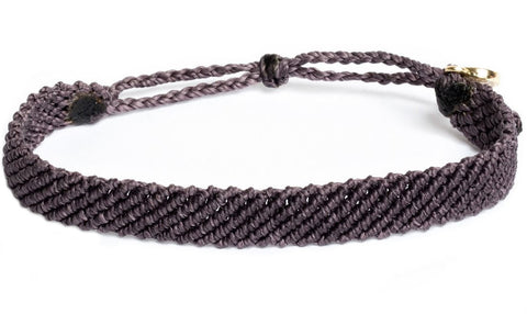 Flat Braided Purple Satin