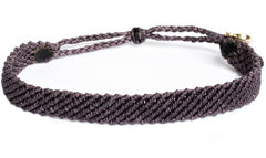 Flat Braided Purple Satin