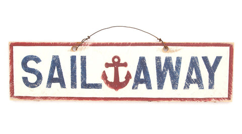 Sail Away (White-Navy Blue-Red)