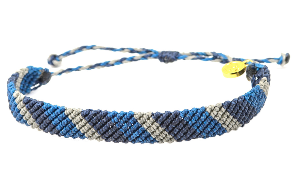 Flat Braided Navy Stripe