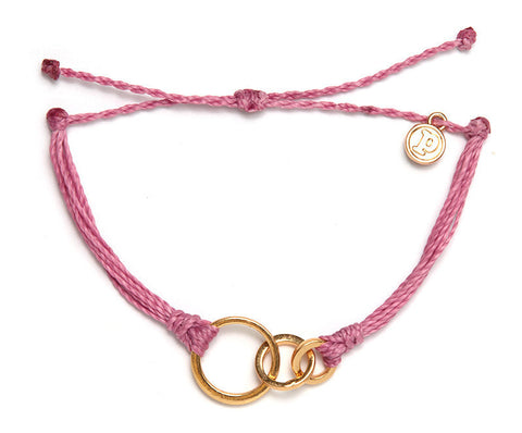 Gold 3 Circle Fuchsia