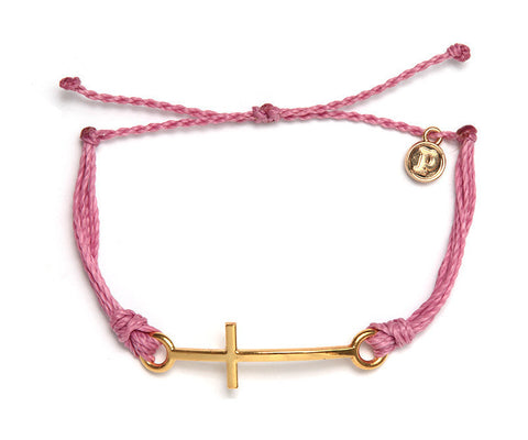 Gold Cross Fuchsia