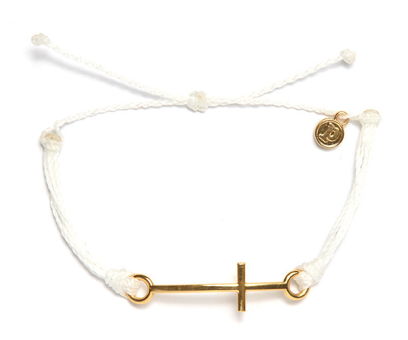 Gold Cross White
