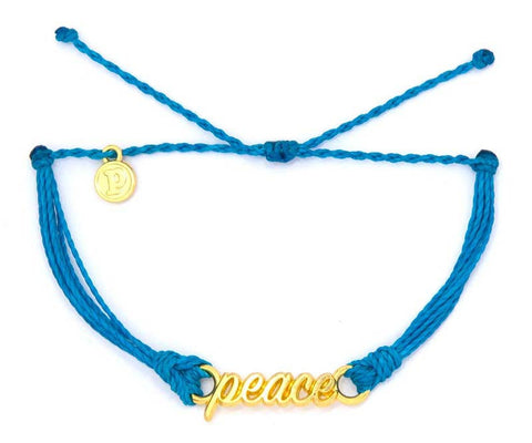 Gold Peace Neon Blue