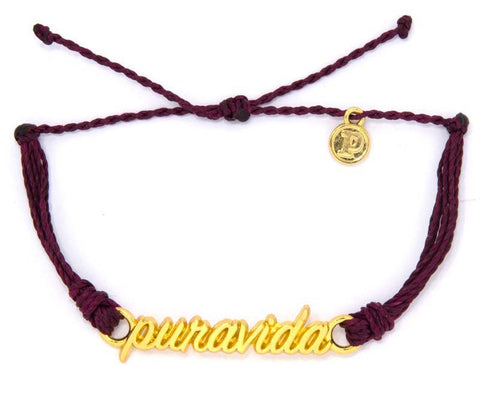 Gold Pura Vida Burgundy