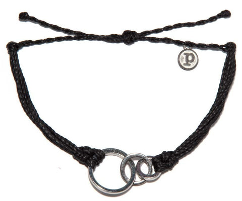 Silver 3 Circle Black