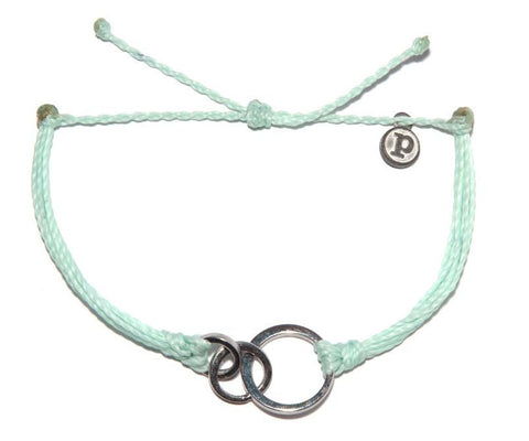 Silver 3 Circle Seafoam