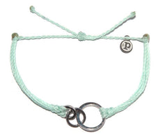 Silver 3 Circle Seafoam