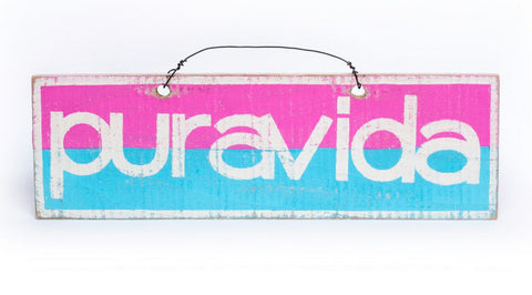 Pura Vida (White-Neon Pink-Light Blue)